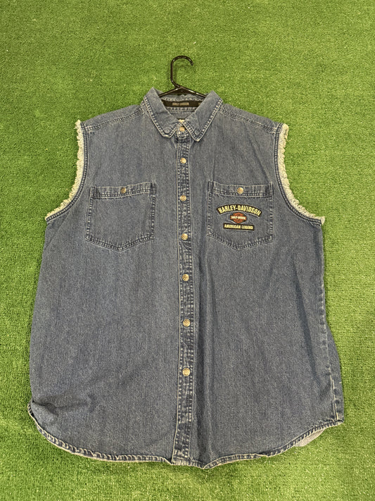 Harley Davidson Denim Cutoff